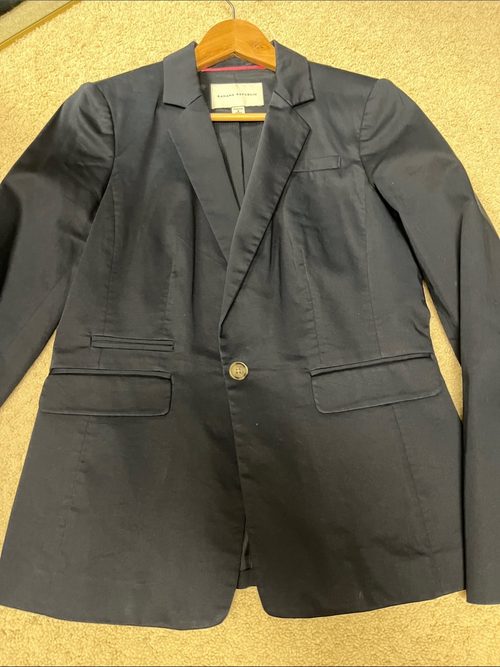 Banana Republic Dark Navy Single-Button Blazer